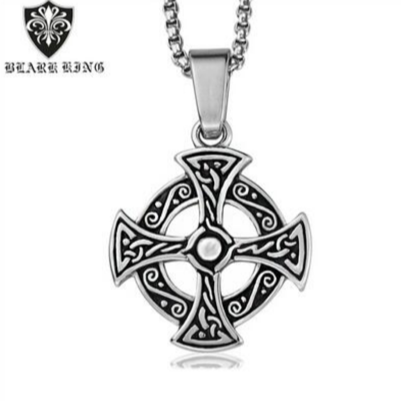 Personalizate bijuterii coreene moda men\'s Stainless Steel Cross Pendant tag Retro Pattern Cross Pendant