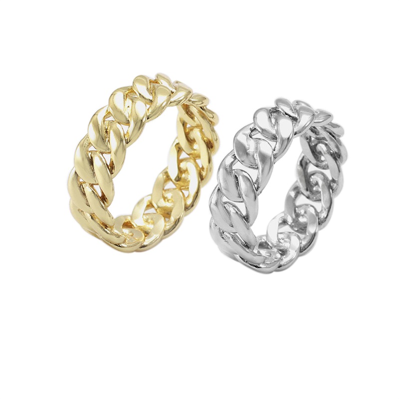 Inel inel de inel de modă din oțel inoxidabil de inel de aur de 18k și inel de oțel